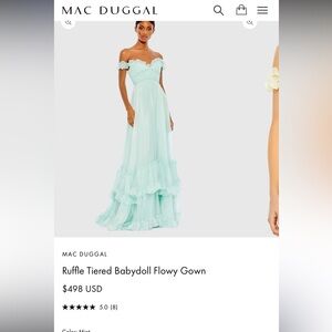 YELLOW MAC DUGGAL BABY DOLL DRESS